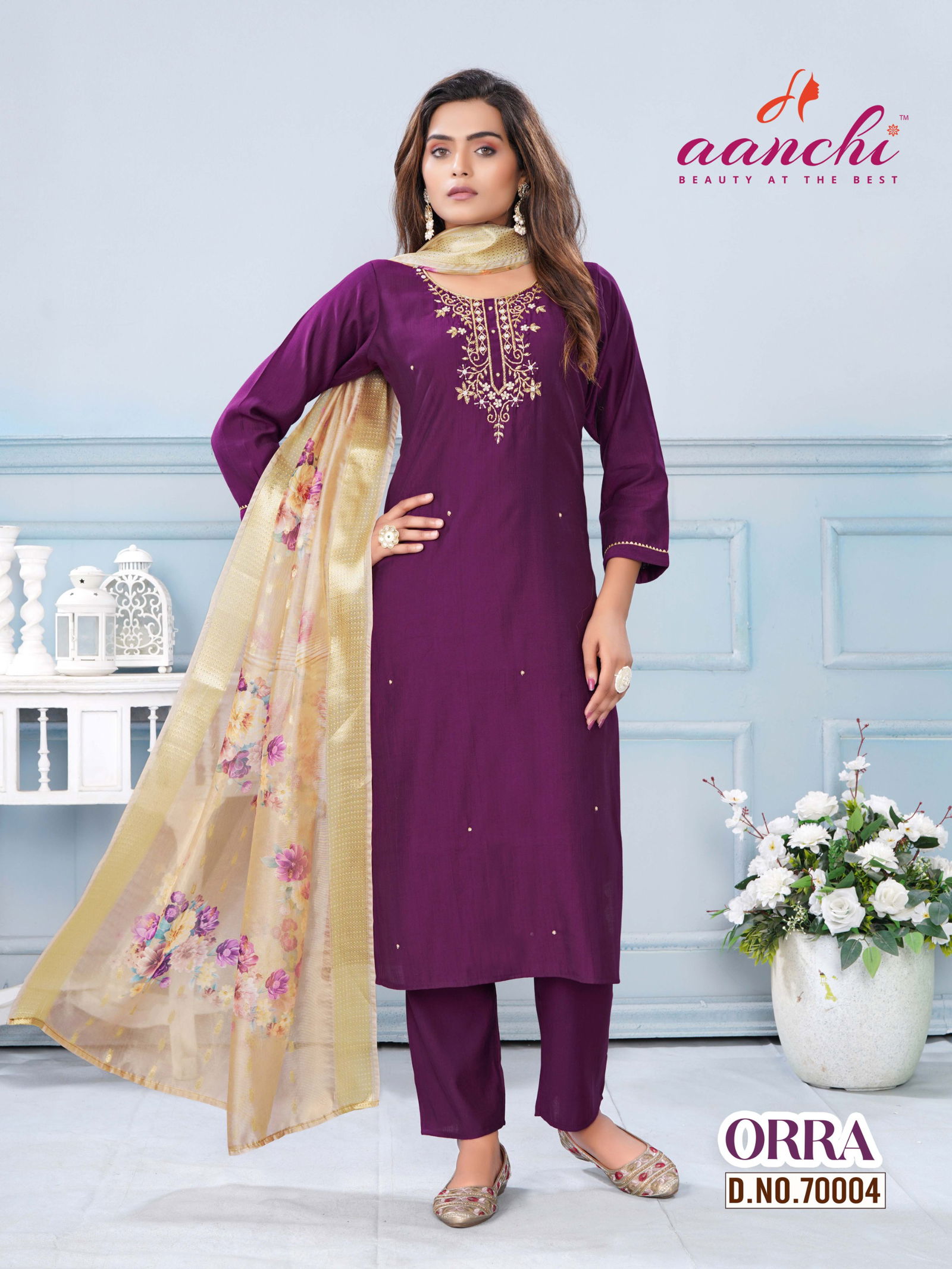 Orra By Aanchi Handwork Designer Kurti With Bottom Dupatta Wholesale Price In Surat